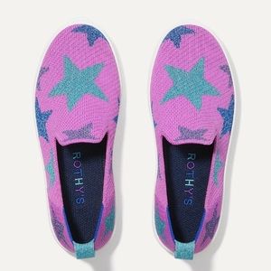 Girls Purple Star Rothy’s Slip On Sneakers Kids Size 1